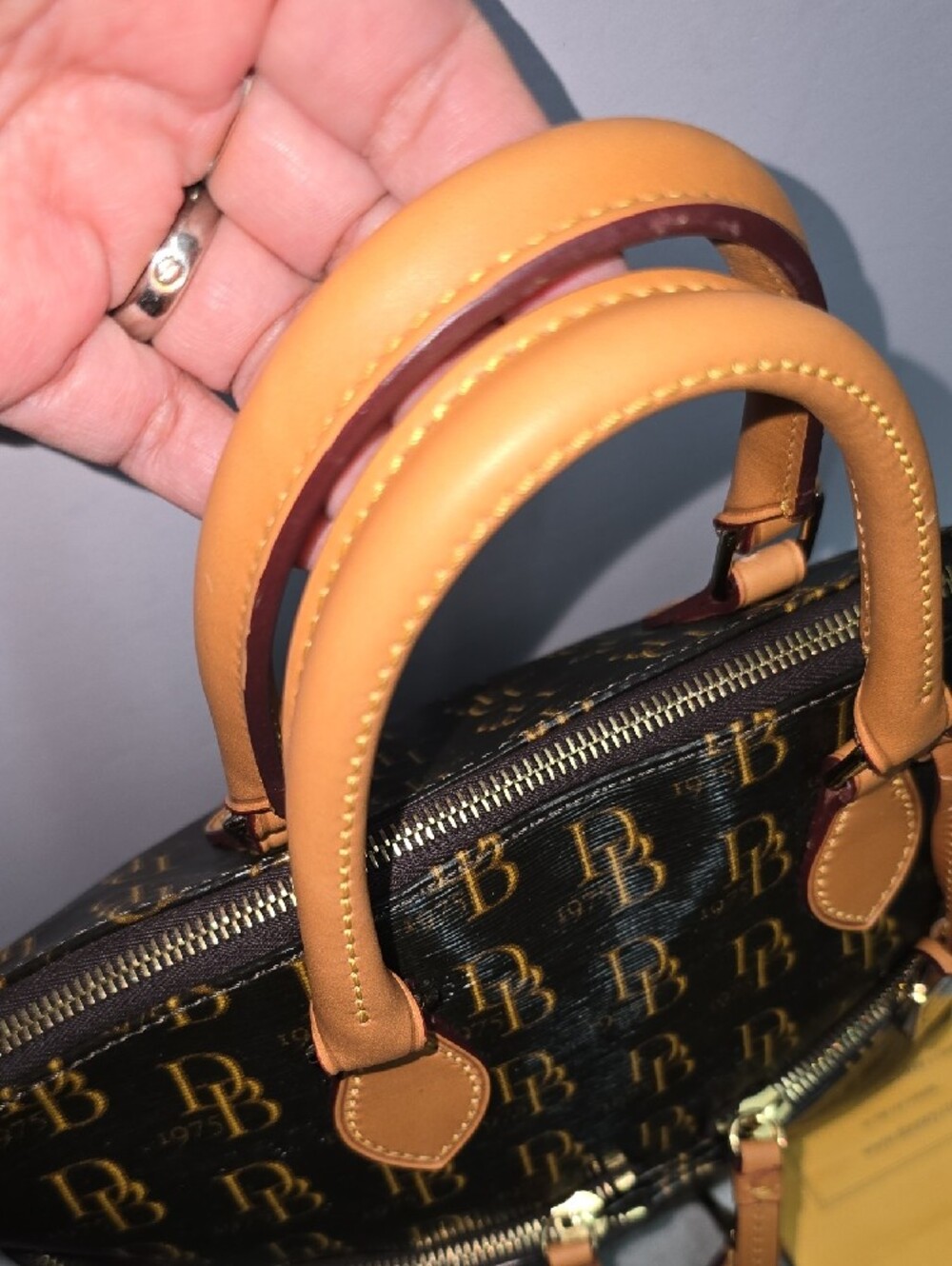 Dooney & Bourke Signature Satchel - Picture 3 of 11